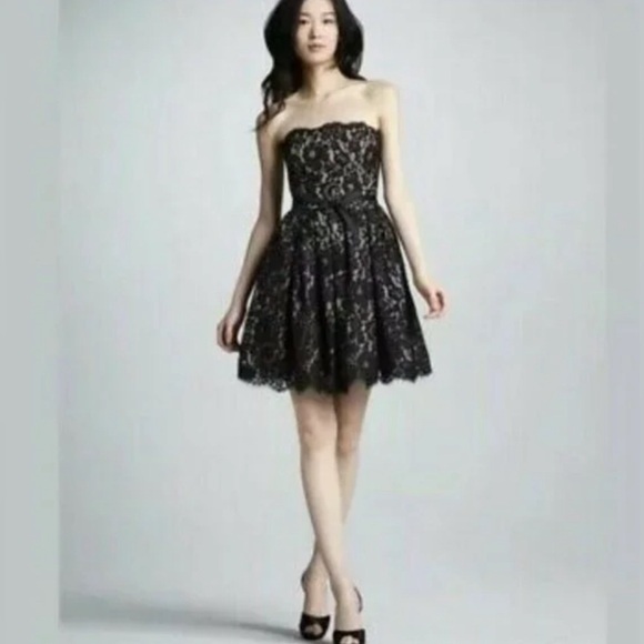 (A94)EUC Target collab Neiman Marcus | Strapless Lace Dress - Picture 2 of 8